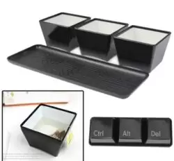 Ctrl + Alt + Del 3 Cups Set