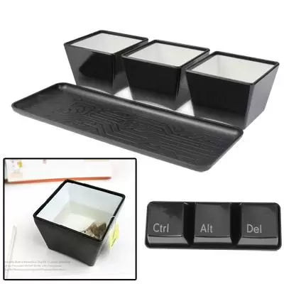 Ctrl + Alt + Del 3 Cups Set