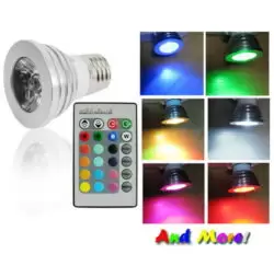 Multi-Color LED Light Bulb with Remote