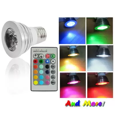 Multi-Color LED Light Bulb with Remote