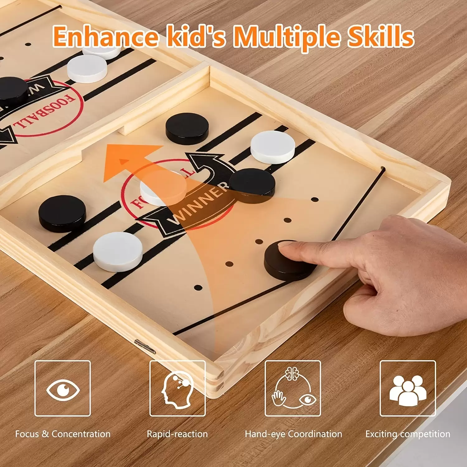 Sling Puck Wooden Hockey Game - Image 3