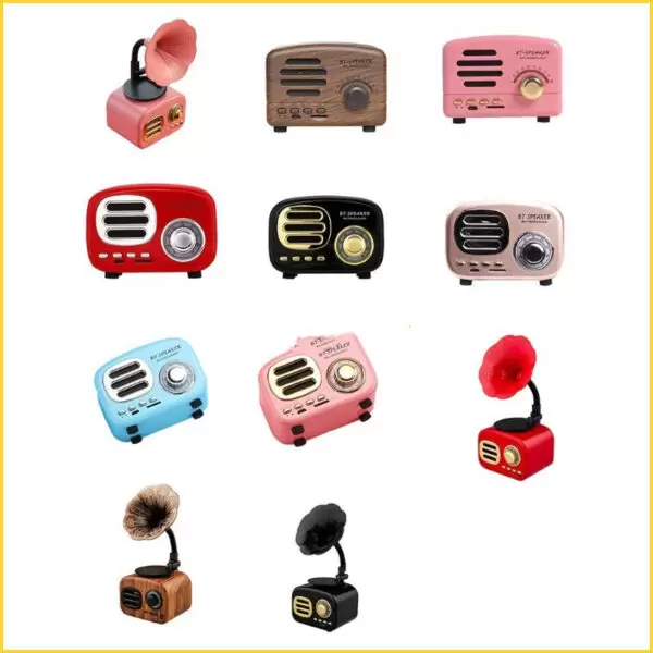 Retro Wireless Speaker Creative Gift Mini Outdoor Subwoofer ⋆ Mitzen ...
