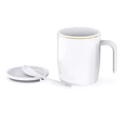 Wireless charging and heating mug
