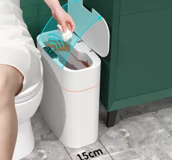 Smart Trash Can With Lid For Bedroom And Living Room Kitchen Storage Box Trash Can Induction Small Car Box Automatic Smart Dustbin Smart Trash Bin