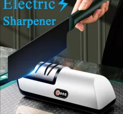 USB Rechargeable Electric Knife Sharpener – Fast & Precise Sharpening for Knives, Scissors & More