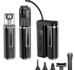 D28 3-in-1 Car Vacuum Cleaner, Inflator & Camping Light - Powerful & Portable