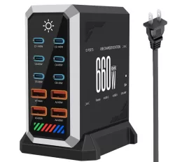 6 Type-C+4 USB GaN High-Power Desktop Charger - Ultimate All-in-One Charging Solution