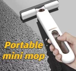 Portable Self-Squeeze Mini Mop - Compact Eco-Friendly Cleaning Tool