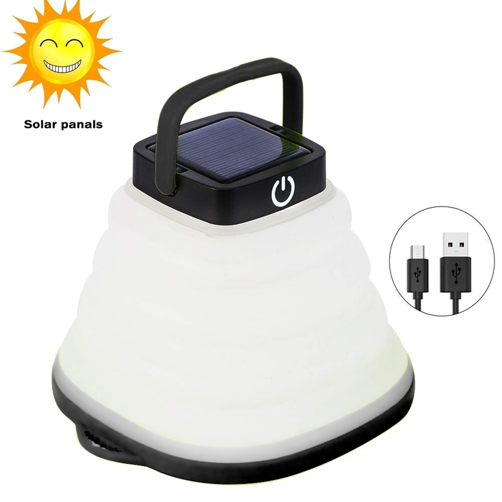 Solar Collapsible Camping Lantern - Waterproof Rechargeable Outdoor Light - Image 3