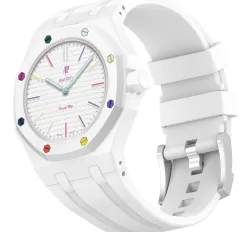 Premium Silicone Watch Band with Stainless Steel Buckle for Audemars Piguet & Swatch Royal Pop