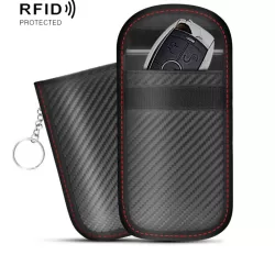 Antimagnetic RFID Car Key and Mobile Phone Shielding Bag Radiation and Privacy Protection