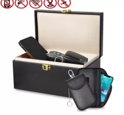 Large RFID Blocking Key Bag and Phone Case Anti-Magnetic Protective Box for Car Key Security