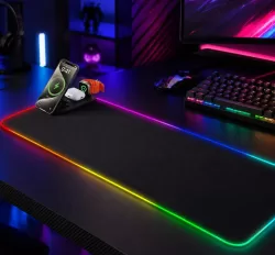 3 in 1 Magnetic Wireless Charging Station RGB Mouse Pad Fast Qi Charger for Phone Watch AirPods