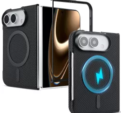 Carbon Fiber Faux Leather MagSafe Phone Case for iPhone 16 Pro, 16 Pro Max, 17, 17 Pro, 17 Pro Max, 18 Pro, 18 Pro Max, and iPhone Duo